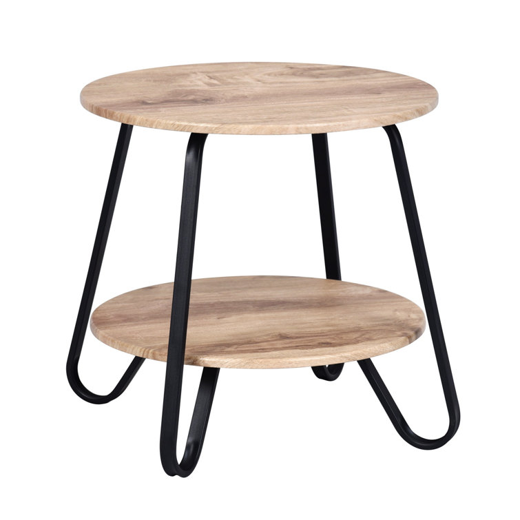 Earline end table with store storage hashtag home